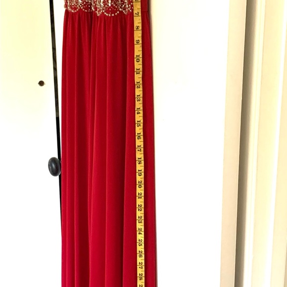 R & M Richards Deep Red floor length. Size 12. - Picture 12 of 12